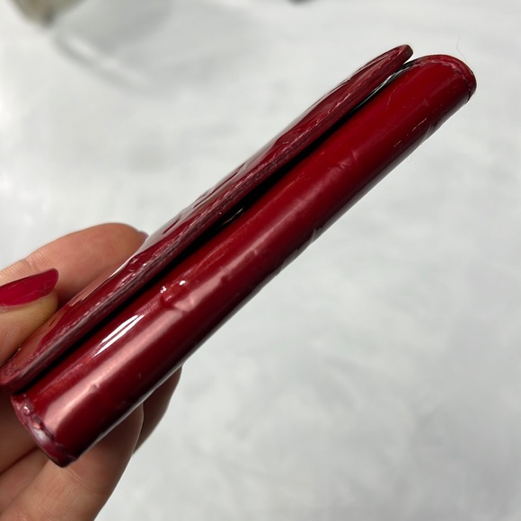 Auth. LV Louis Vuitton Vernis Red Monogram Multicles 4 Key Ring Wallet Vintage - Picture 6 of 17